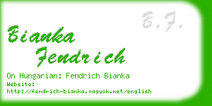 bianka fendrich business card